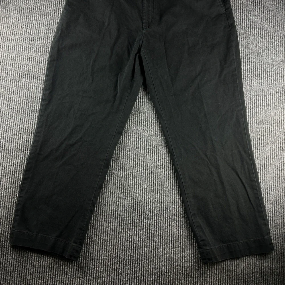 Polo Ralph Lauren Preston Pant Mens 40x30 Black Cotton Chino Straight Trousers